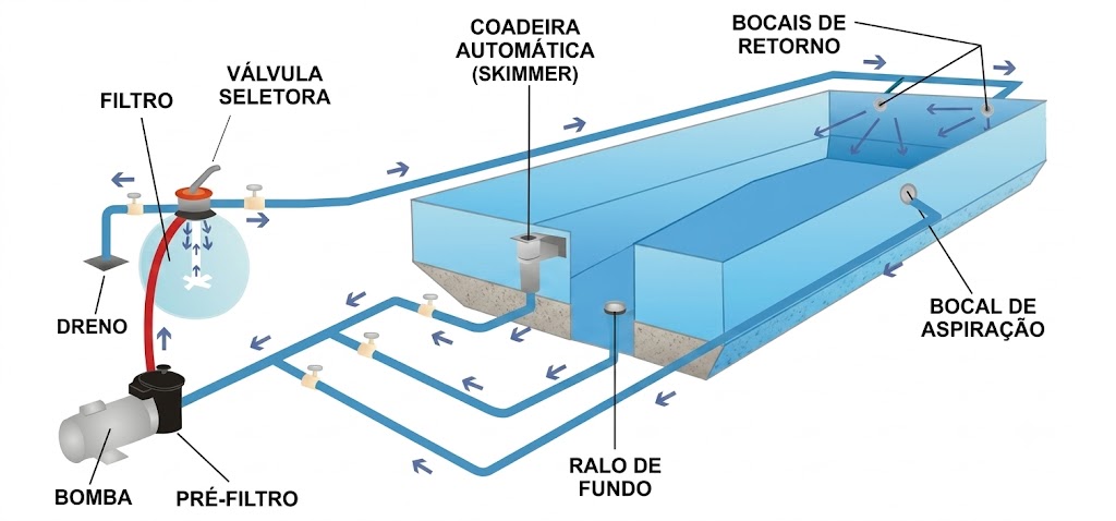 Tubulações para Piscinas em Praia Grande | Mongaguá | São Vicente | Cubatão | Santos | Itanhaém | SOS Bombas e Máquinas